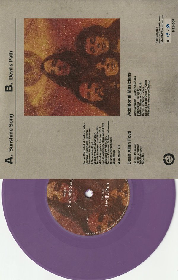 DEAN ALLEN FLOYD 'Sunshine Song' 7" purple vinyl (ltd. 50)