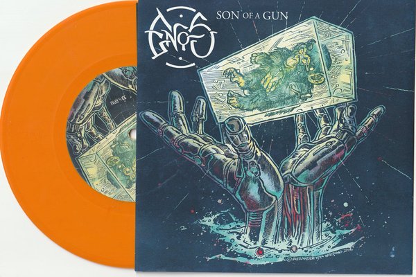 MANGOO/ENOS -Son of a Gun​/​The Grey Belly- orange vinyl 7" (ltd. 100)